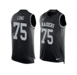 Nike Oakland Raiders #75 Howie Long Black Team Color Men's Stitched NFL Limited Tank Top Jersey