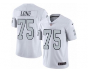 Nike Oakland Raiders #75 Howie Long White Men's Stitched NFL Limited Rush Jersey