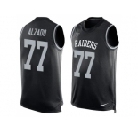 Nike Oakland Raiders #77 Lyle Alzado Black Team Color Men's Stitched NFL Limited Tank Top Jersey