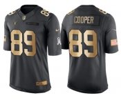 Nike Oakland Raiders #89 Amari Cooper Anthracite 2016 Christmas Gold Men's NFL Limited Salute to Service Jersey