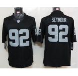 nike nfl jerseys oakland raiders #92 seymour black[nike limited]