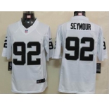 nike nfl jerseys oakland raiders #92 seymour white[nike limited]