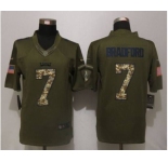 nike nfl jerseys philadelphia eagles #7 bradford army green[nike Limited Salute To Service][bradford]