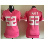2015 Women Nike Oakland Raiders #52 Khalil Mack Pink Jerseys