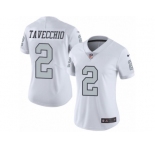 Women Nike Oakland Raiders #2 Giorgio Tavecchio Limited White Rush Vapor Untouchable NFL Jersey