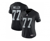 Women Nike Oakland Raiders #77 Kolton Miller Black Team Color Stitched NFL Vapor Untouchable Limited Jersey