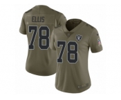 Women Nike Oakland Raiders #78 Justin Ellis Limited Olive 2017 Salute to Service NFL Jersey