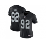 Women Nike Oakland Raiders #92 P.J. Hall Black Team Color Stitched NFL Vapor Untouchable Limited Jersey