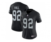 Women Nike Oakland Raiders #92 P.J. Hall Black Team Color Stitched NFL Vapor Untouchable Limited Jersey