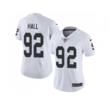 Women Nike Oakland Raiders #92 P.J. Hall White Stitched NFL Vapor Untouchable Limited Jersey
