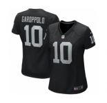 Women's Las Vegas Raiders #10 Jimmy Garoppolo Black Stitched Game Jersey(Run Small)
