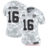 Women's Las Vegas Raiders #16 Jakobi Meyers 2024 F.U.S.E Arctic Camo Salute To Service Limited Stitched Jersey