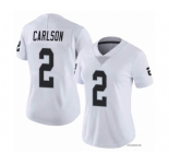 Women's Las Vegas Raiders #2 Daniel Carlson White Vapor Untouchable Limited Stitched Jersey(Run Small)