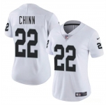 Women's Las Vegas Raiders #22 Jeremy Chinn White 2025 Vapor Football Stitched Jersey