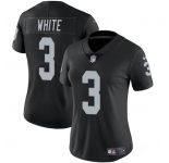 Women's Las Vegas Raiders #3 Zamir White Black Vapor Stitched Jersey