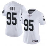 Women's Las Vegas Raiders #95 Leki Fotu White 2025 Vapor Football Stitched Jersey