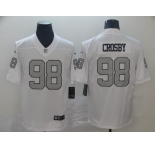 Women's Las Vegas Raiders #98 Maxx Crosby White Color Rush Limited Stitched Jersey