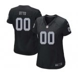 Women's Nike Oakland Raiders #0 Jim Otto Black Team Color NFL Jersey