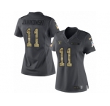 Women's Nike Oakland Raiders #11 Sebastian Janikowski Limited Black 2016 Salute to Service NFL Jersey