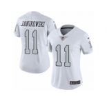 Women's Nike Oakland Raiders #11 Sebastian Janikowski Limited White Rush NFL Jersey