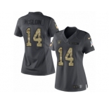 Women's Nike Oakland Raiders #14 Matt McGloin Limited Black 2016 Salute to Service NFL Jersey