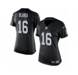 Women's Nike Oakland Raiders #16 George Blanda Limited Black Team Color NFL Jersey