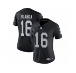 Women's Nike Oakland Raiders #16 George Blanda Vapor Untouchable Limited Black Team Color NFL Jersey