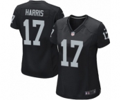 Women's Nike Oakland Raiders #17 Dwayne Harris Game Black Team Color NFL Jersey