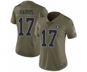 Women's Nike Oakland Raiders #17 Dwayne Harris Limited Olive 2017 Salute to Service NFL Jersey