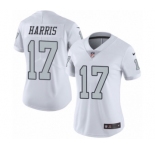 Women's Nike Oakland Raiders #17 Dwayne Harris Limited White Rush Vapor Untouchable NFL Jersey