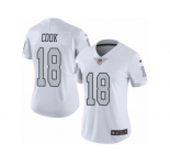 Women's Nike Oakland Raiders #18 Connor Cook Limited White Rush NFL Jersey