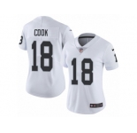 Women's Nike Oakland Raiders #18 Connor Cook Vapor Untouchable Limited White NFL Jersey