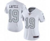 Women's Nike Oakland Raiders #19 Brandon LaFell Limited White Rush Vapor Untouchable NFL Jersey