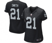 Women's Nike Oakland Raiders #21 Sean Smith Black Team Color NFL Jersey