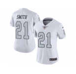 Women's Nike Oakland Raiders #21 Sean Smith Limited White Rush NFL Jersey