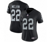 Women's Nike Oakland Raiders #22 Rashaan Melvin Black Team Color Vapor Untouchable Limited Player NFL Jersey