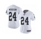 Women's Nike Oakland Raiders #24 Charles Woodson Vapor Untouchable Limited White NFL Jersey