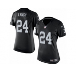 Women's Nike Oakland Raiders #24 Marshawn Lynch Limited Black Team Color NFL Jersey