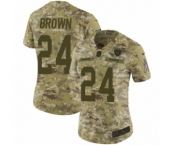 Women's Nike Oakland Raiders #24 Willie Brown Limited Camo 2018 Salute to Service NFL Jersey