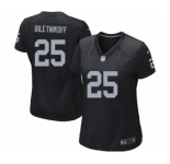 Women's Nike Oakland Raiders #25 Fred Biletnikoff Black Team Color NFL Jersey