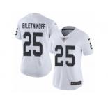 Women's Nike Oakland Raiders #25 Fred Biletnikoff Vapor Untouchable Limited White NFL Jersey