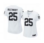 Women's Nike Oakland Raiders #25 Fred Biletnikoff White NFL Jersey