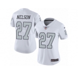 Women's Nike Oakland Raiders #27 Reggie Nelson Limited White Rush NFL Jersey