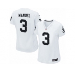 Women's Nike Oakland Raiders #3 E. J. Manuel Limited White NFL Jersey