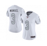 Women's Nike Oakland Raiders #3 E. J. Manuel Limited White Rush NFL Jersey