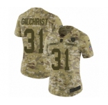 Women's Nike Oakland Raiders #31 Marcus Gilchrist Limited Camo 2018 Salute to Service NFL Jersey
