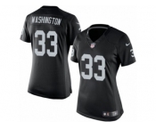Women's Nike Oakland Raiders #33 DeAndre Washington Limited Black Team Color NFL Jersey
