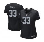 Women's Nike Oakland Raiders #33 Tyvon Branch Black Team Color NFL Jersey