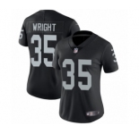 Women's Nike Oakland Raiders #35 Shareece Wright Black Team Color Vapor Untouchable Limited Player NFL Jersey
