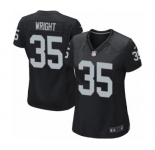 Women's Nike Oakland Raiders #35 Shareece Wright Game Black Team Color NFL Jersey